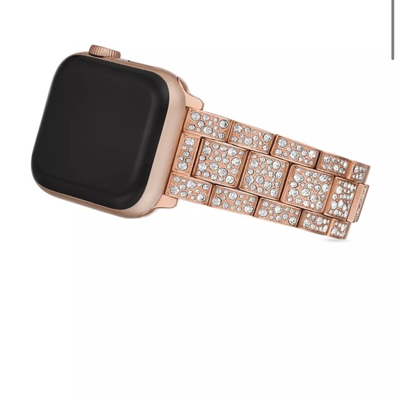 Michael Kors Apple Watch Rose Goldtone Stainless Steel & Crystal
Bracelet - Picture 4 of 15